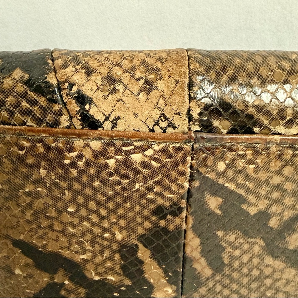 Coach Soho Python Embossed Snakeskin Leather Wall… - image 3